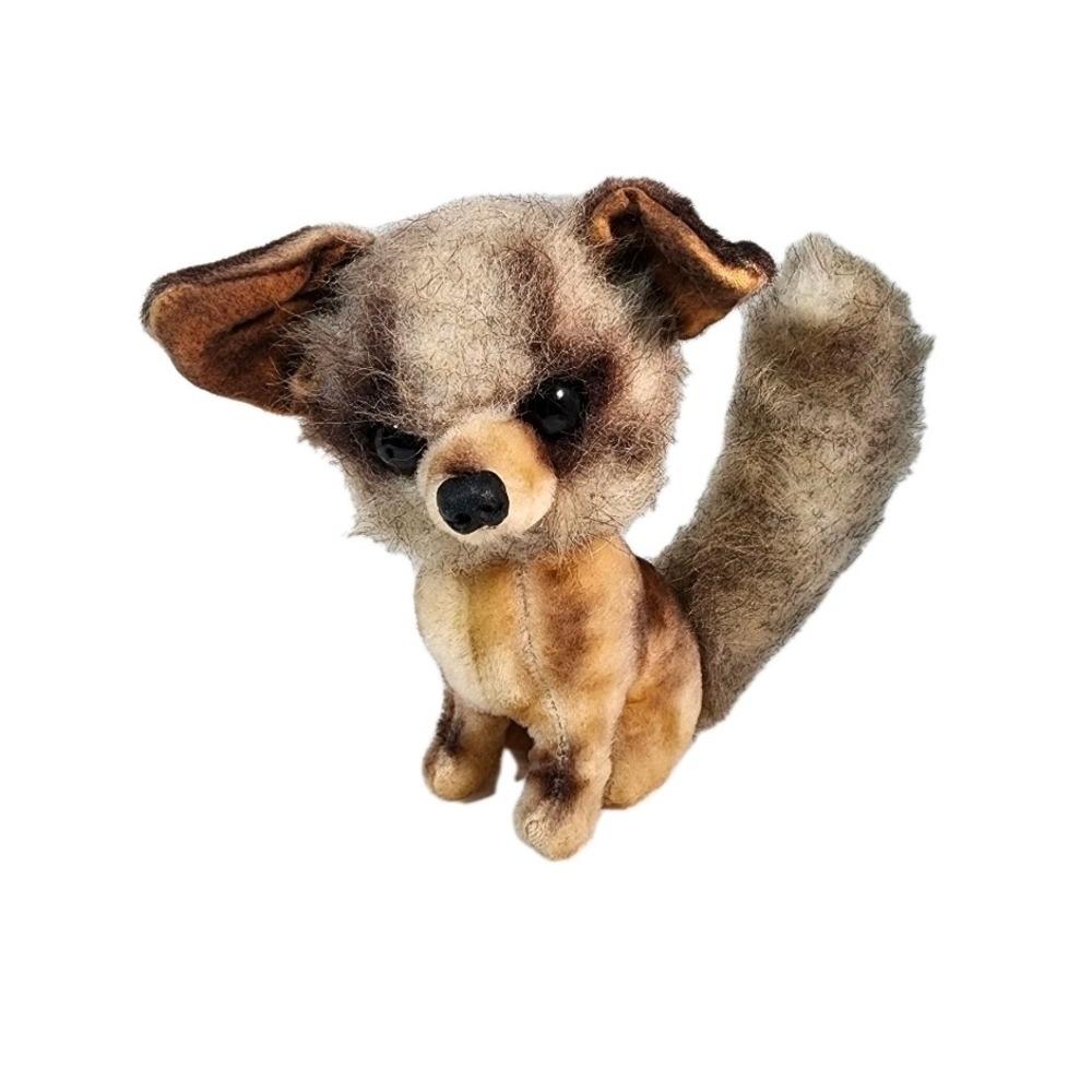VINTAGE 1967 PLUSH FOX - 8" Kamar Troll Doll Chihuahua Dog Plush‎ Toy Realistic
